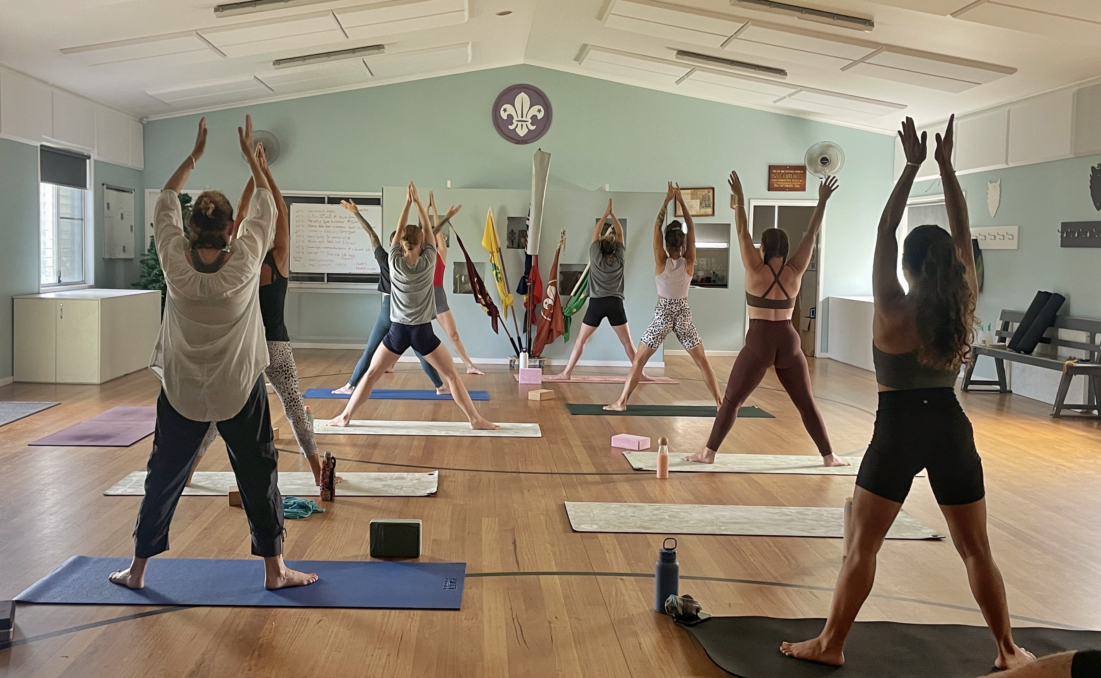 Vinyasa yoga class at Riverside Yoga studio Ballina NSW